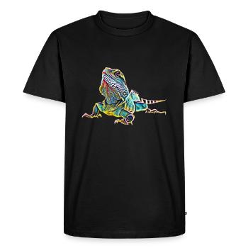 Iguane - T-shirt Premium bio Homme - noir - Devant - Nico (187cm)