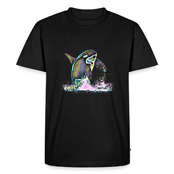 Orca - T-shirt Premium bio Homme - noir - Devant - Nico (187cm)