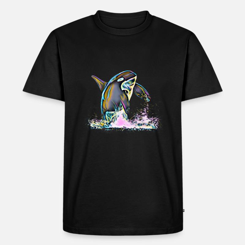 Orca - Männer Premium Bio T-Shirt - Schwarz