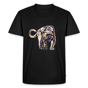 Panthère - T-shirt Premium bio Homme - noir - Devant - Nico (187cm)
