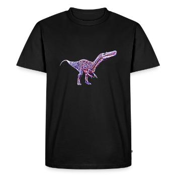dinosaur - Herre Premium økologisk T-shirt - sort - Foran - Nico (187cm)