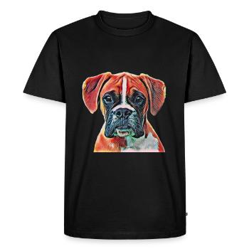 Boxeurs - T-shirt Premium bio Homme - noir - Devant - Nico (187cm)