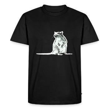 rat - Men's Premium Organic T-Shirt - black - Front - Nico (187cm)