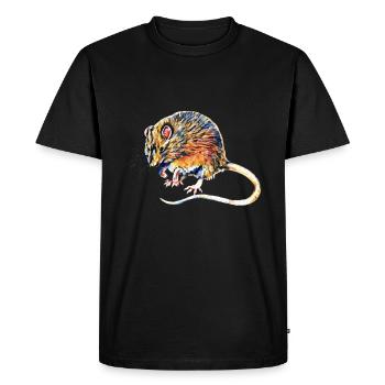 rat - Men's Premium Organic T-Shirt - black - Front - Nico (187cm)