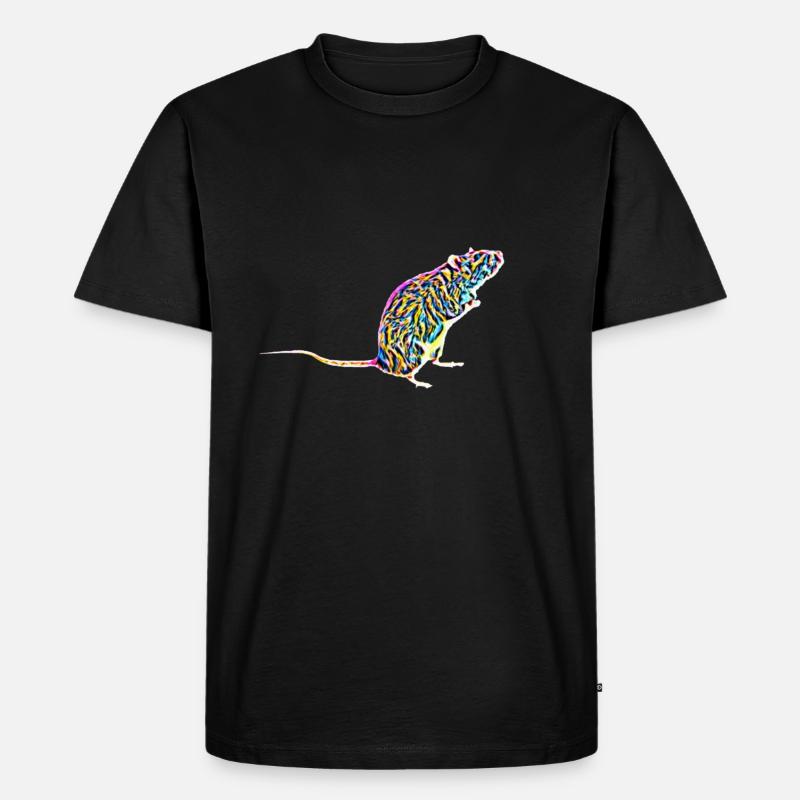 Ratte - Männer Premium Bio T-Shirt - Schwarz