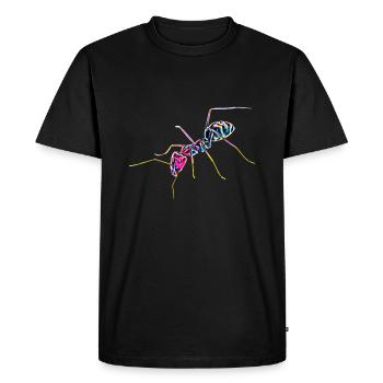ant - Men's Premium Organic T-Shirt - black - Front - Nico (187cm)