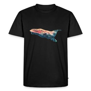 Humpback whale - Men's Premium Organic T-Shirt - black - Front - Nico (187cm)