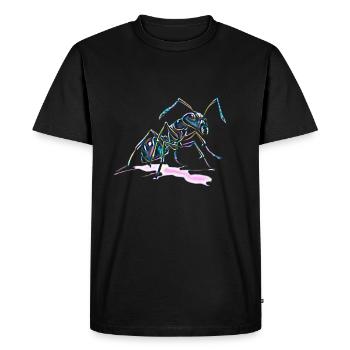 ant - Men's Premium Organic T-Shirt - black - Front - Nico (187cm)
