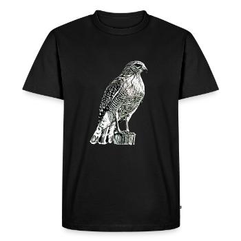 faucon - T-shirt Premium bio Homme - noir - Devant - Nico (187cm)