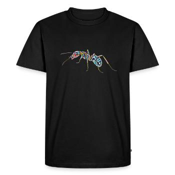 ant - Men's Premium Organic T-Shirt - black - Front - Nico (187cm)