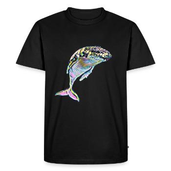 baleine - T-shirt Premium bio Homme - noir - Devant - Nico (187cm)