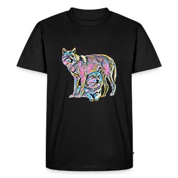 Wolves - Men's Premium Organic T-Shirt - black - Front - Nico (187cm)
