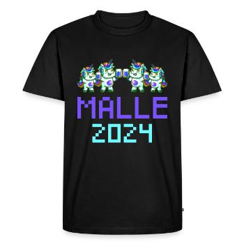 Fête Unicorn Malle 2024 - T-shirt Premium bio Homme - noir - Devant - Nico (187cm)
