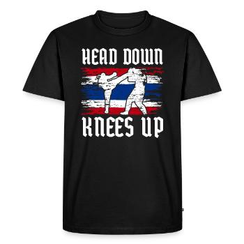 Boxe thaïlandaise - T-shirt Premium bio Homme - noir - Devant - Nico (187cm)