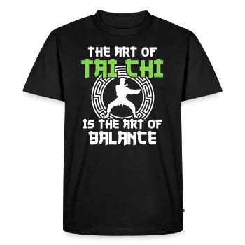 Arts Martiaux Tai Chi - T-shirt Premium bio Homme - noir - Devant - Nico (187cm)
