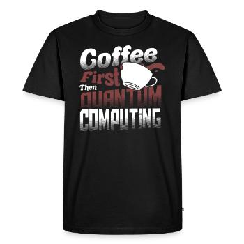 Informatique quantique - T-shirt Premium bio Homme - noir - Devant - Nico (187cm)