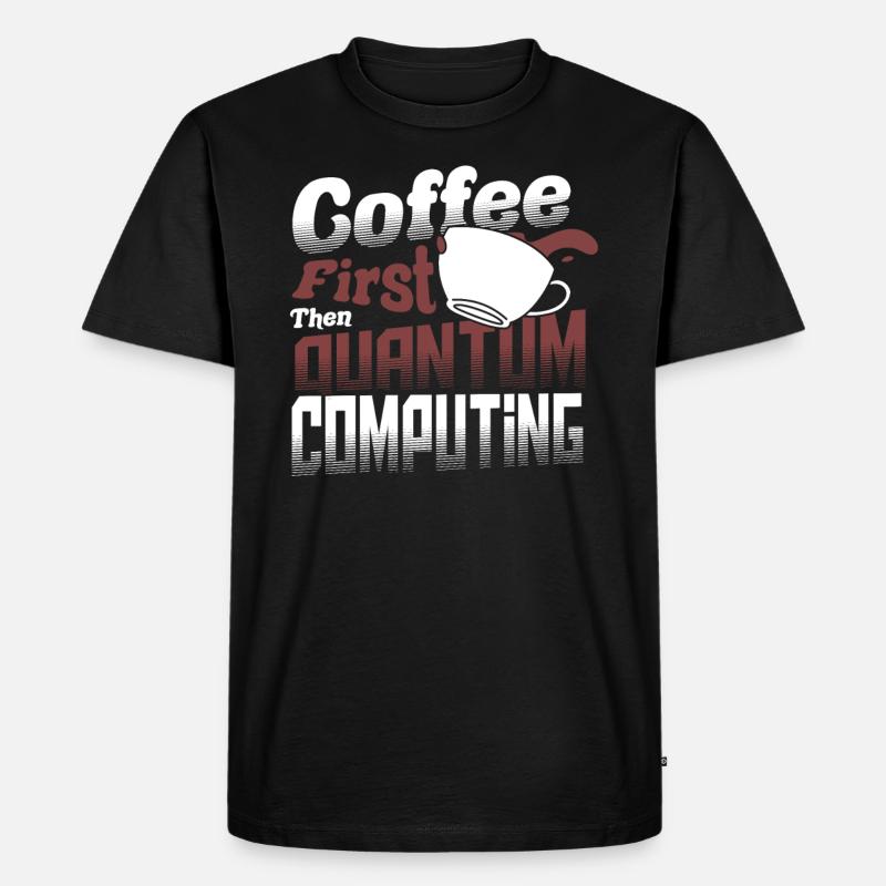 Quantencomputer Informatik - Männer Premium Bio T-Shirt - Schwarz