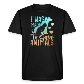 Animal Rescue Animal Shelter Chien Chat - T-shirt Premium bio Homme - noir - Devant - Nico (187cm)