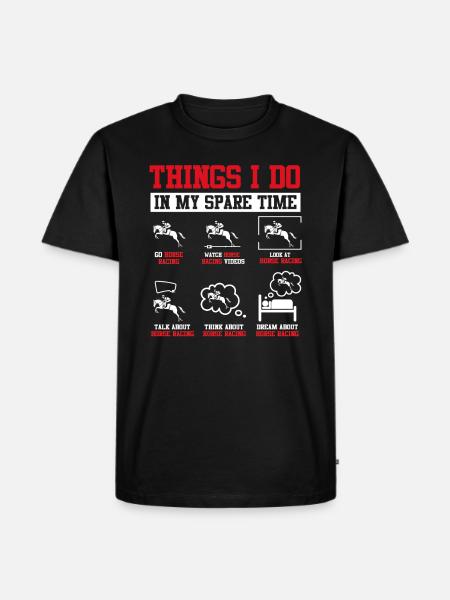 Courses de chevaux - T-shirt Premium bio Homme - noir