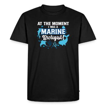 Biologiste marin - T-shirt Premium bio Homme - noir - Devant - Nico (187cm)