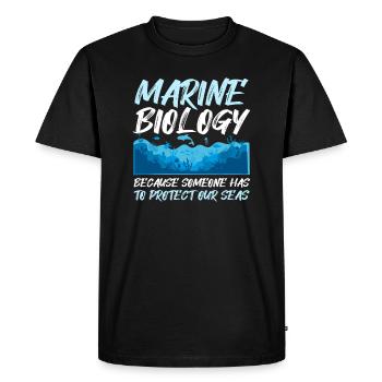 Marine biologist Underwater - Men's Premium Organic T-Shirt - black - Front - Nico (187cm)