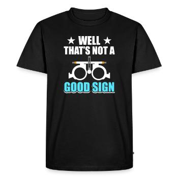 Optician - Men's Premium Organic T-Shirt - black - Front - Nico (187cm)