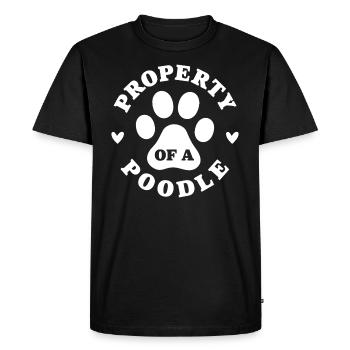 Property of a Poodle - Men's Premium Organic T-Shirt - black - Front - Nico (187cm)