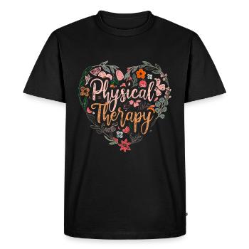 Physiotherapy heart physiotherapy - Men's Premium Organic T-Shirt - black - Front - Nico (187cm)