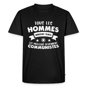 Communisme cadeau drôle homme communiste - T-shirt Premium bio Homme - noir - Devant - Nico (187cm)