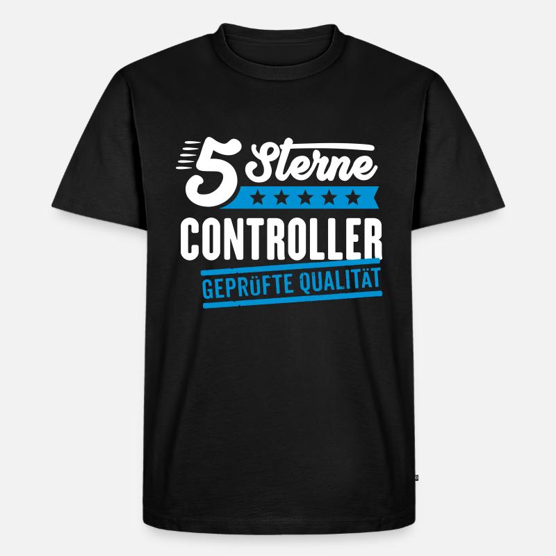 5Sterne Controller - Männer Premium Bio T-Shirt - Schwarz