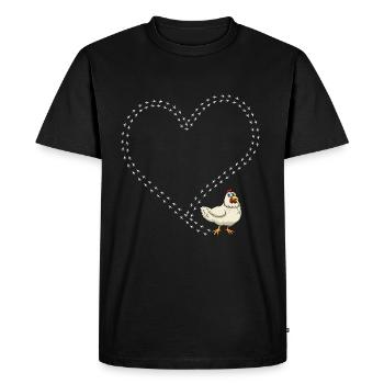 poulet de poulet - T-shirt Premium bio Homme - noir - Devant - Nico (187cm)