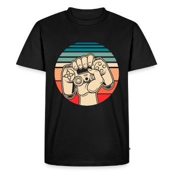 Jeux - T-shirt Premium bio Homme - noir - Devant - Nico (187cm)