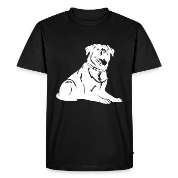 Silhouette de chien rottweiler - T-shirt Premium bio Homme - noir - Devant - Nico (187cm)