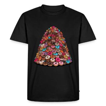 Donut Lover Design - Men's Premium Organic T-Shirt - black - Front - Nico (187cm)