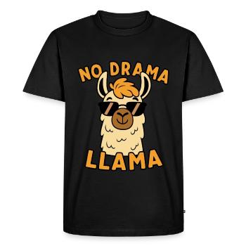 No Drama Lama avec lunettes de soleil - T-shirt Premium bio Homme - noir - Devant - Nico (187cm)