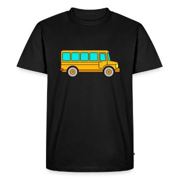 Bus Schulbus - Männer Premium Bio T-Shirt - Schwarz - Vorne - Nico (187cm)