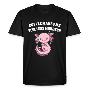 Le café me laisse moins meurtrier et sarcastique l - T-shirt Premium bio Homme - noir - Devant - Nico (187cm)