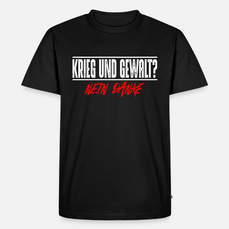 Krieg und Gewalt - Männer Premium Bio T-Shirt - Schwarz