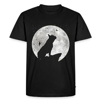 Bulldog français - T-shirt Premium bio Homme - noir - Devant - Nico (187cm)