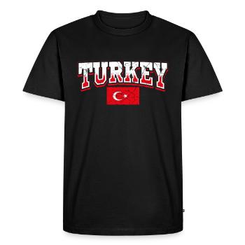 Turquie - T-shirt Premium bio Homme - noir - Devant - Nico (187cm)