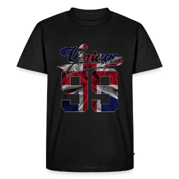 27E ANNIVERSAIRE UK MILLÉSIME 1999 - T-shirt Premium bio Homme - noir - Devant - Nico (187cm)
