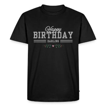 Bon anniversaire - T-shirt Premium bio Homme - noir - Devant - Nico (187cm)