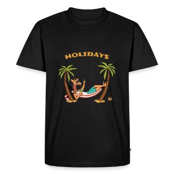 Holidays-holiday gift for sunbathing and hanging out - Men's Premium Organic T-Shirt - black - Front - Nico (187cm)