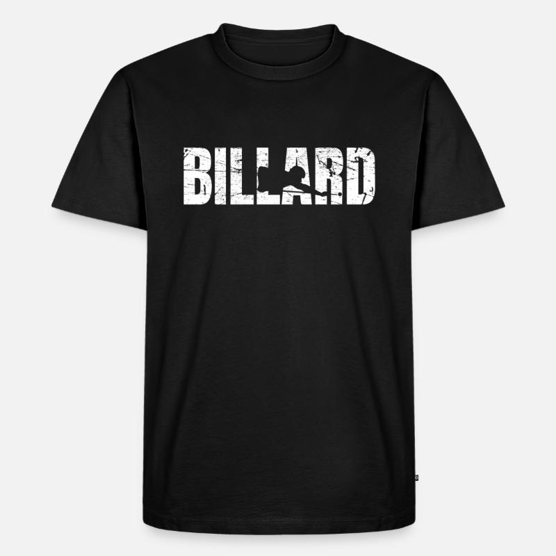 Billard - Männer Premium Bio T-Shirt - Schwarz
