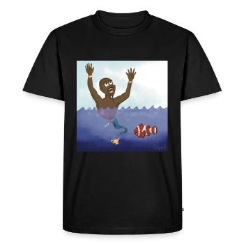 Le genie de la lampe - T-shirt Premium bio Homme - noir - Devant - Nico (187cm)