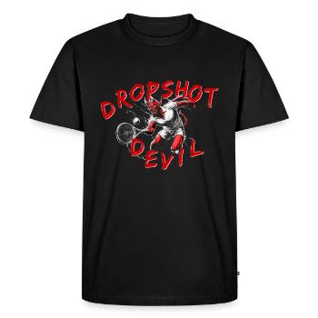 Chemise de tennis Drop Shot Stop Ball Devil - T-shirt Premium bio Homme - noir - Devant - Nico (187cm)