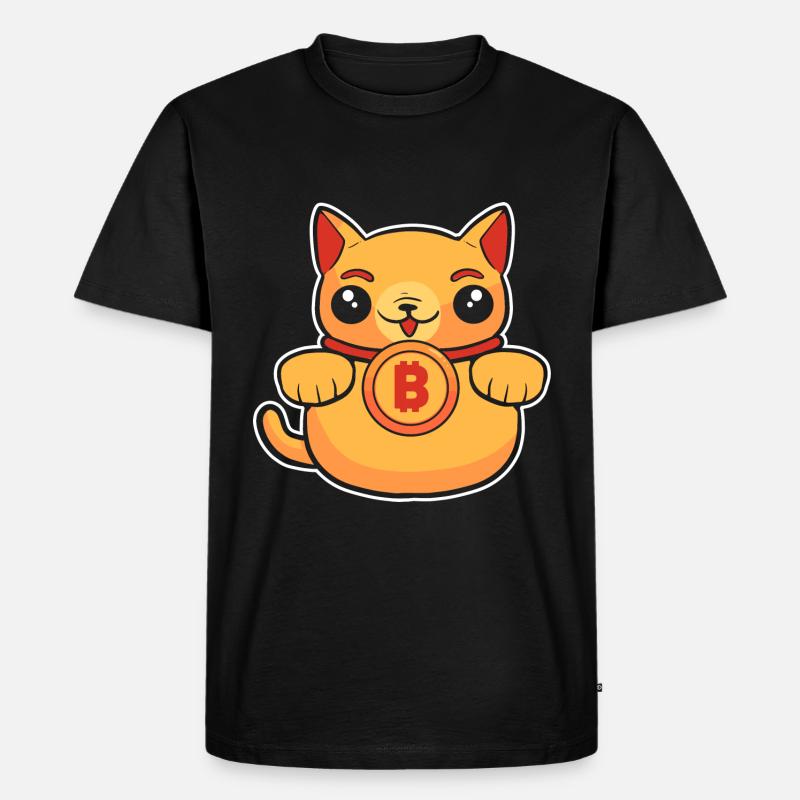 Bitcoin - Männer Premium Bio T-Shirt - Schwarz
