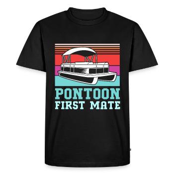 Bateau ponton Bateau Bateaux - T-shirt Premium bio Homme - noir - Devant - Nico (187cm)