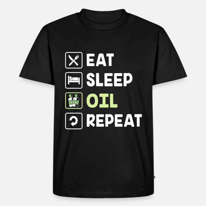 Ätherisches Öl - Männer Premium Bio T-Shirt - Schwarz