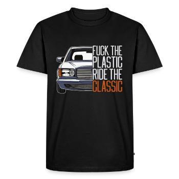 FTP Style Retro Car Classic Silhouette - Men's Premium Organic T-Shirt - black - Front - Nico (187cm)